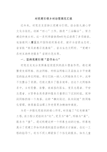 村党建引领乡村治理情况汇报