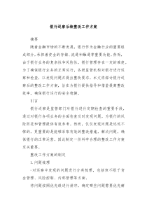 银行巡察后续整改工作方案