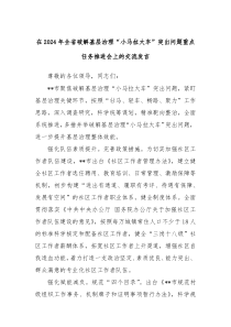 在2024年全省破解基层治理“小马拉大车”突出问题重点任务推进会上的交流发言