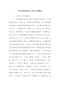 市人社局2024年上半年工作报告