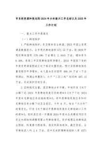 市自然资源和规划局2024年乡村振兴工作总结以及2025年工作计划