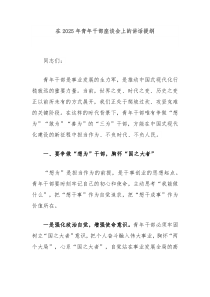在2025年青年干部座谈会上的讲话提纲