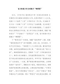 奋力绘就乡村全面振兴“锦绣图”