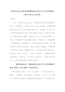 市委书记在全市研究部署整治群众身边不正之风和腐败问题工作会议上的讲话